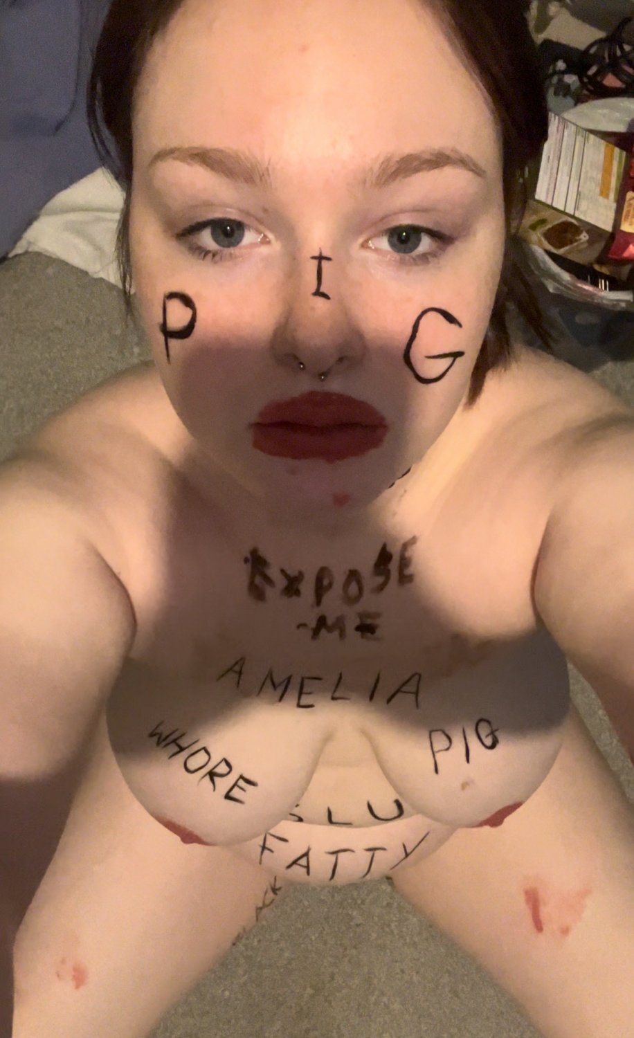 dumb fat pig body writing, amelia 18f #f1QNtCIL